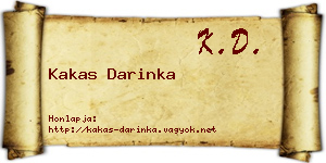 Kakas Darinka névjegykártya